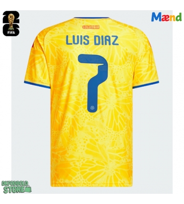 Colombia Luis Diaz #7 Replika Hjemmebanetrøje VM 2026 Kortærmet